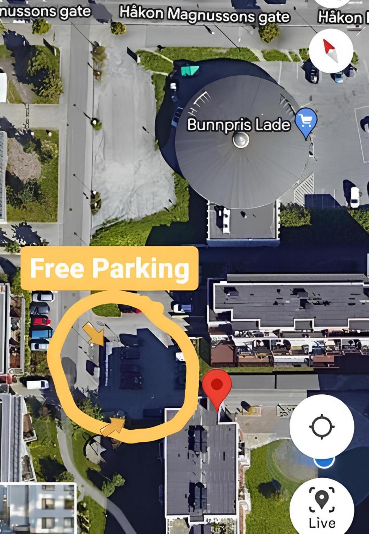 Moon Apartment Near The Centre ! Free Parking Available ! Trondheim Eksteriør billede
